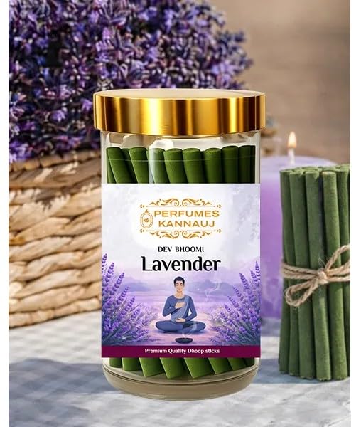 Perfumes Kannauj Lavender Incense Sticks – Calming Floral Aroma for Meditation, Pooja & Relaxation-picture-17