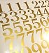 1" Metallic Gold Color, Classic Style Mailbox Numbers,Lot of 40 (4 of each number form 0 to 9) 1 inch tall, Vinyl Mailbox Numbers,Doors,Tool Box,Locker,Car,Truck,Address Decal Stickers (Century)