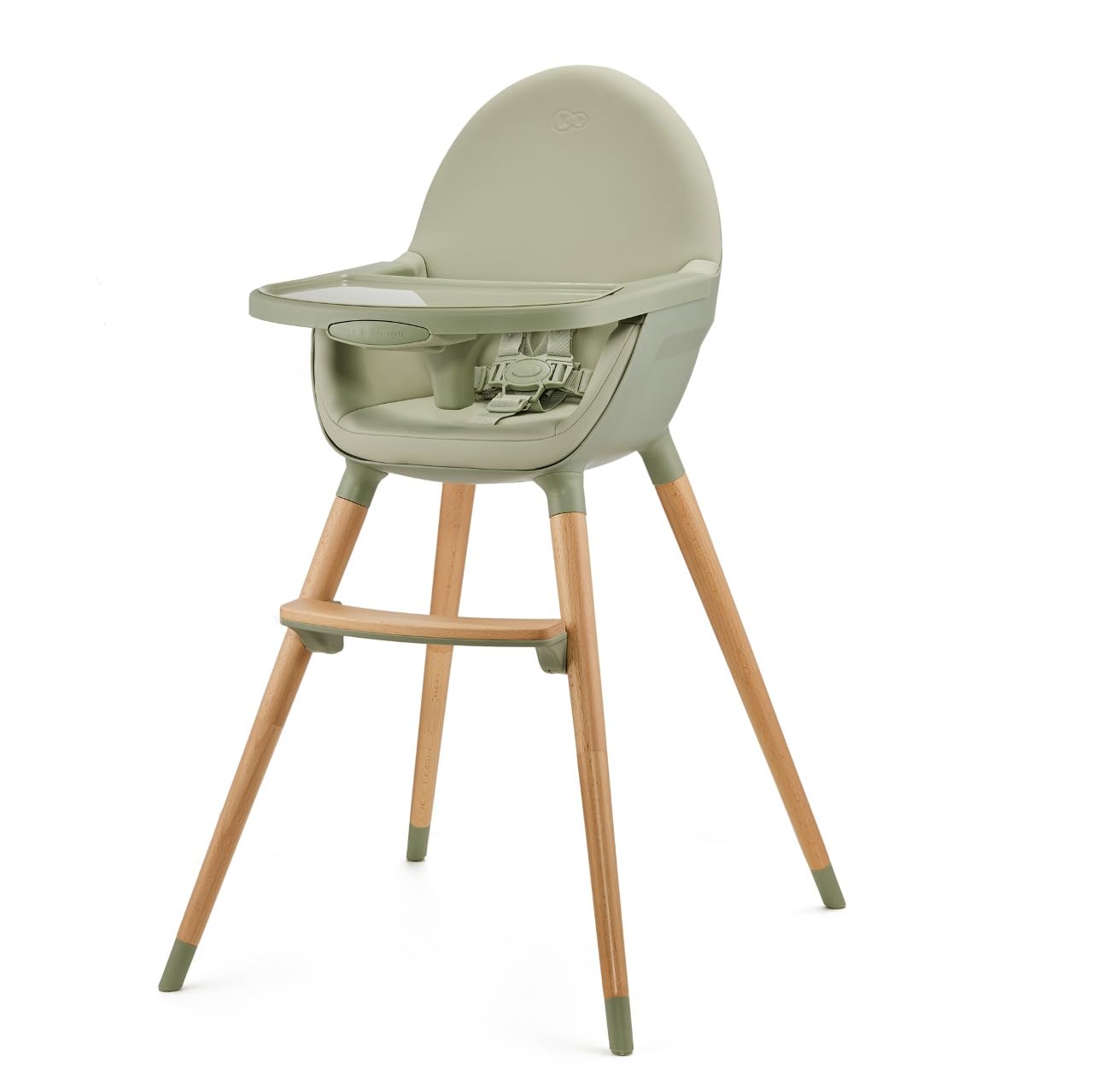 Kinderkraft FINI 2 Chaise Haute Bébé, 2 en 1, Fauteuil Enfant, Chaise Enfant, Puericulture Bébé, Évolutive, Réglable, Avec Plateau, Solide, Design Universel, Facilement lavable, 20kg, Vert