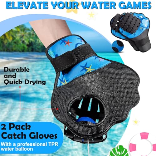 image for Strdfeve Water Ball and Gloves Set,Water Bouncing Balls Catch Mitt,Poo