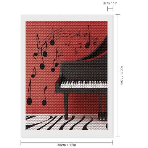 Pintura de diamante de piano con cuentas redondas para pared 2