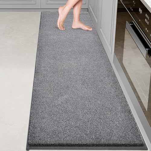 Image of Washable Kitchen Rug 24 inch x 82 inch / 60cm x 210cm, Non Slip Kitchen Mat for Floor, Absorbent Indoor Entryway Runner Rug for Hallway, Laundry, Bathroom, Bedroom (Roll Packing)