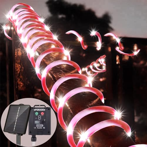 Christmas Decorations Upgraded Solar Christmas Lights 33ft 100 LEDs String Lights for Outside Rope Lights Outdoor Waterproof Holiday Party Patio Garden Decor Fairy Lights(Y-H-TY-TG)