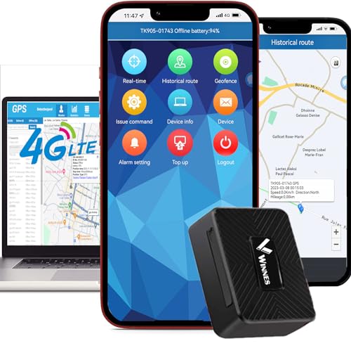 Zeerkeer Micro 4G GPS Tracker Magnet Realtime Mini GPS Locator Real Time Satellite Portable Location Tracker 1500 mAh Battery, Geo-Fence Alarm Free App for Children Motorcycle Car
