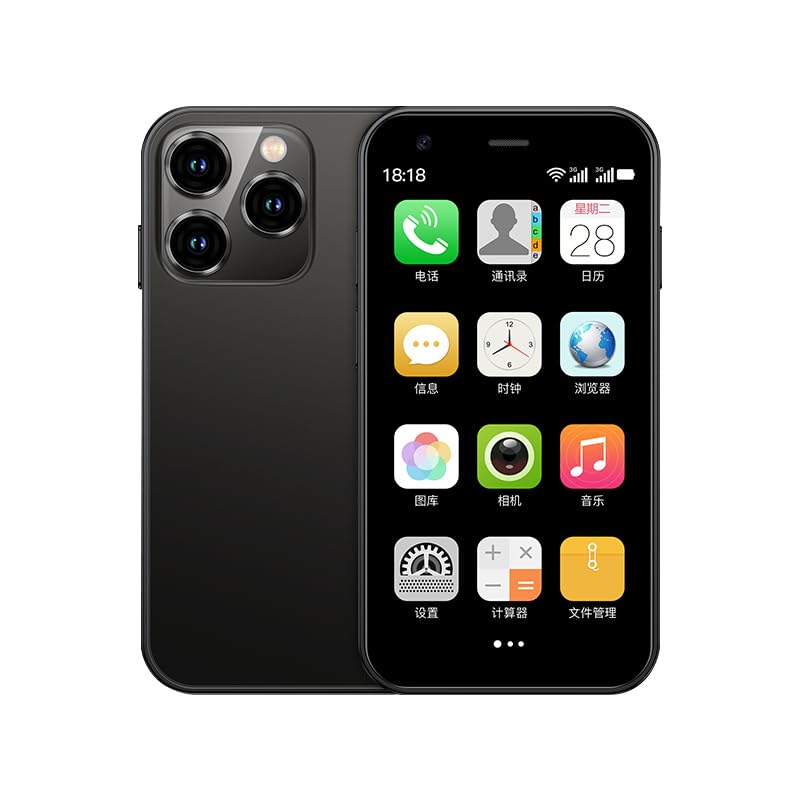 Mini Phone 3G Unlocked Small Smartphone with 2GB+16GB, 3.0" HD Touch Screen,Dual SIM, Pocket Cellphone, Best Gift for Kids, Mini Phone (Black)