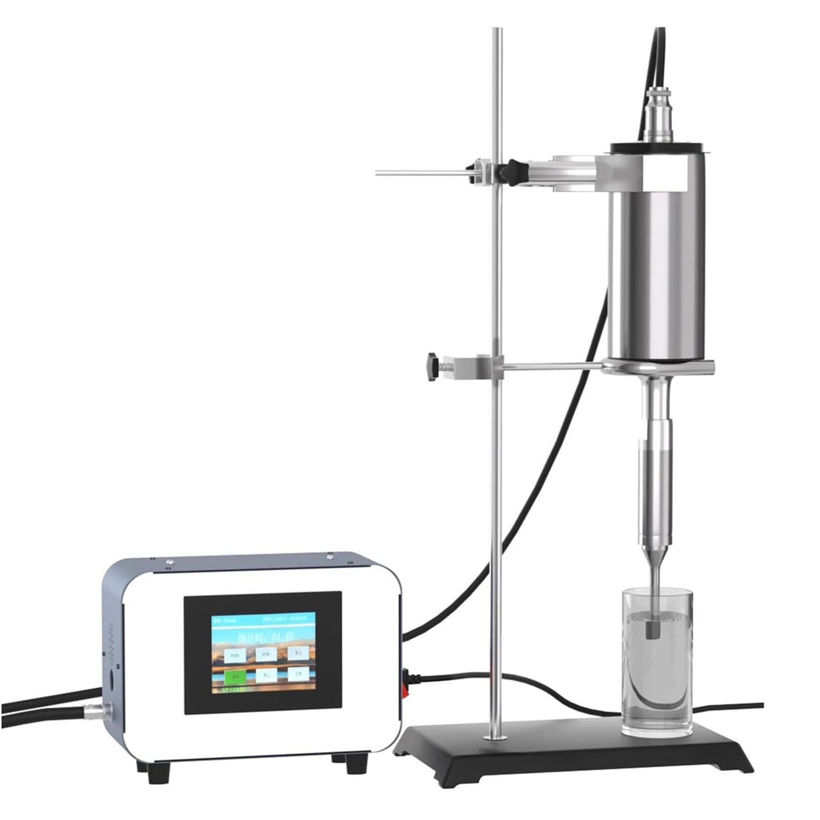Homogeneizador ultrasónico, procesador sonicador portátil, Mezclador Disruptor Celular con procesador sonicador, con sonda de Titanio - Diámetro de 8 mm, Volumen de Muestra de 2000 ml