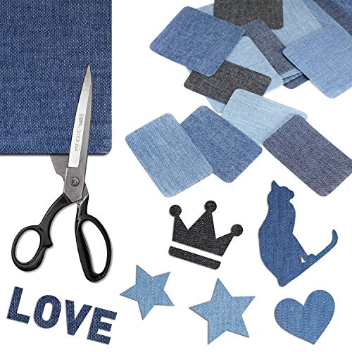 WOWOSS 21 Pezzi Toppe Termoadesive Jeans Stoffa