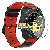 Vaxson 3-Pack Screen Protector, compatible with KINGWEAR KW01 Smartwatch smart watch TPU Film Protectors Sticker [ Not Tempered Glass ]