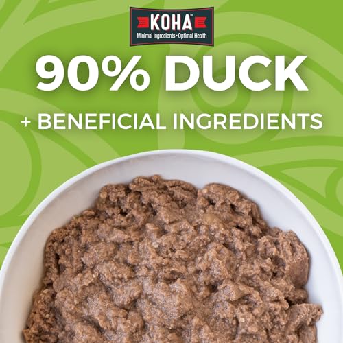 KOHA Limited Ingredient Diet Duck Entrée for Dogs – Sensitive Stomach Canned Dog Food – High Protein, No Fillers Pate Dog Food – 13 oz Pack of 12 KOHA Limited Ingredient Diet Duck Entrée for Dogs – Sensitive Stomach Canned Dog Food – High Protein, No Fillers Pate Dog Food – 13 oz Pack of 12