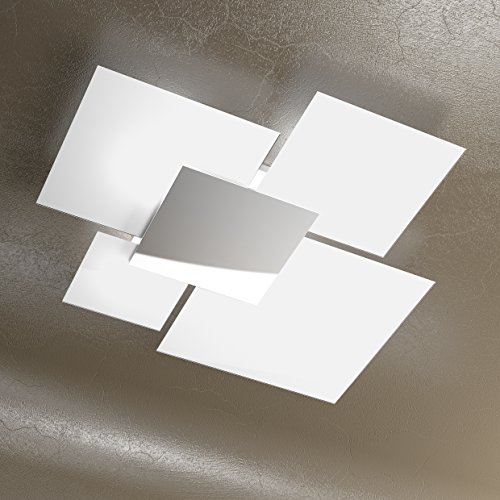 Plafonnier moderne ø 91 cm : finissez-en avec les pièces sombres grâce au verre blanc chromé