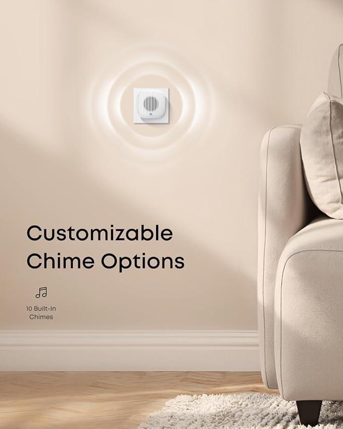 eufy Add-on Chime, Wireless Bell for Indoor, Requires Video Doorbell, No Delays, Adjustable Volume, Free Use