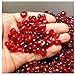 XIZHI 1 Pound Glass Stones Gorgeous Aquarium Decorated Irregular Glass Pebbles Artificial Glaze Crystal Stones Rocks for Aquarium, Fish Tank, Garden, Vase Fillers, Succulent Plants Decor (Red)