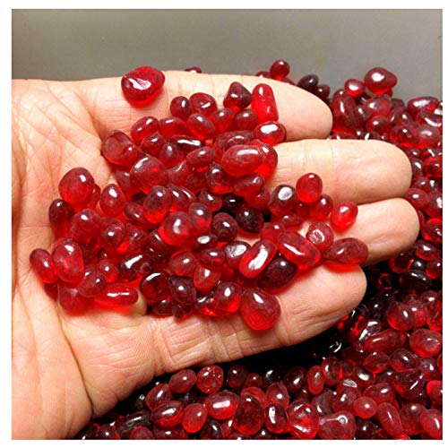 1 Pound Gorgeous Aquarium Decorated Natural Rock Gravel Sand for Fish Turtle Tank Landscape Bottom or Potted Plants Decoration Garden Decoration Pebbles (Red) - Image 4