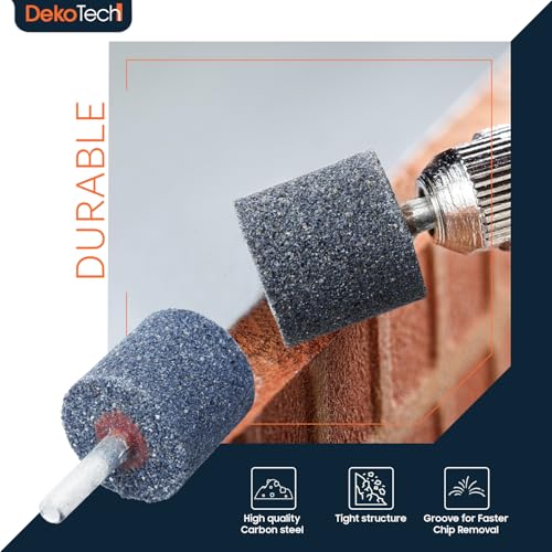 Image of Set 6pcs Metal Grinding Stone Cylinder Shape - Precision Rotary Tool Grinding Wheel Heads for Sharpening, Polishing & Burr Removal