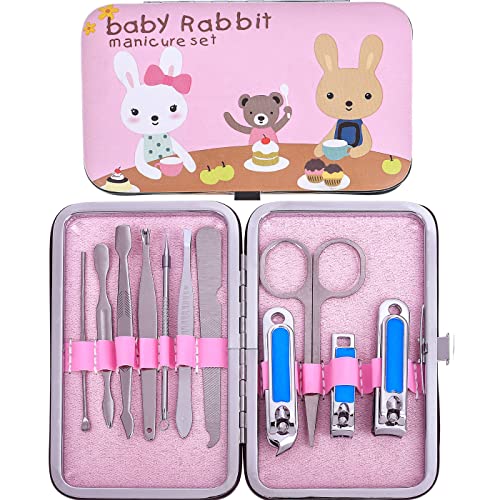 Coupe-ongles dessin animé et kit de manucure complet mignon de 12 pièces