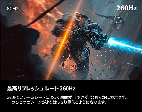 undefined AOC ゲーミングモニター 27インチ, 最大260hz, QHD/2560x1440, 応答速度0.3ms(MPRT), Fast IPS, HDMI2.0x2/ DP1.4x1, Adaptive Sync対応, HDR400認証, 高さ調節, FPS向け, PS5/Switch対応, 縦横回転, ケーブル付属, 3年保証 Q27G4Z/11 の商品画像 3