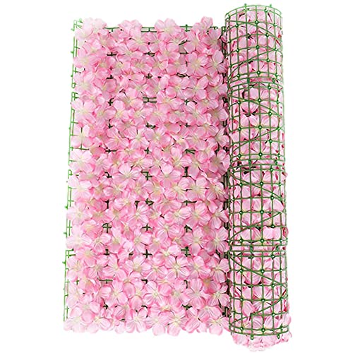 Expanding Ivy Fence Screening with Flowers - Artificial Flower Fence Trellis Panels - Pink 50x300CM Expanding Ivy Fence Screening with Flowers - Artificial Flower Fence Trellis Panels - Pink 50x300CM