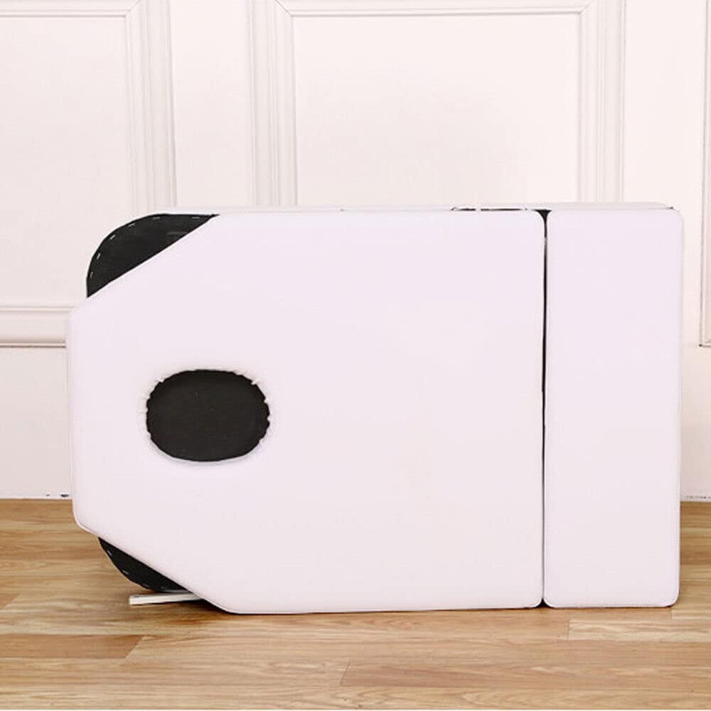 182 x 60 x 60 cm, lettino da massaggio, pieghevole, portatile, fino a 200-250 kg, con poggiatesta (bianco)