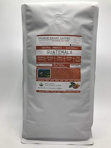 Centroamérica, Guatemala (bolsa de 5 libras) Premium Arábica Café Recién Personalizado Toasted Today (Full City RoastWhole Bean) Asado o Molido