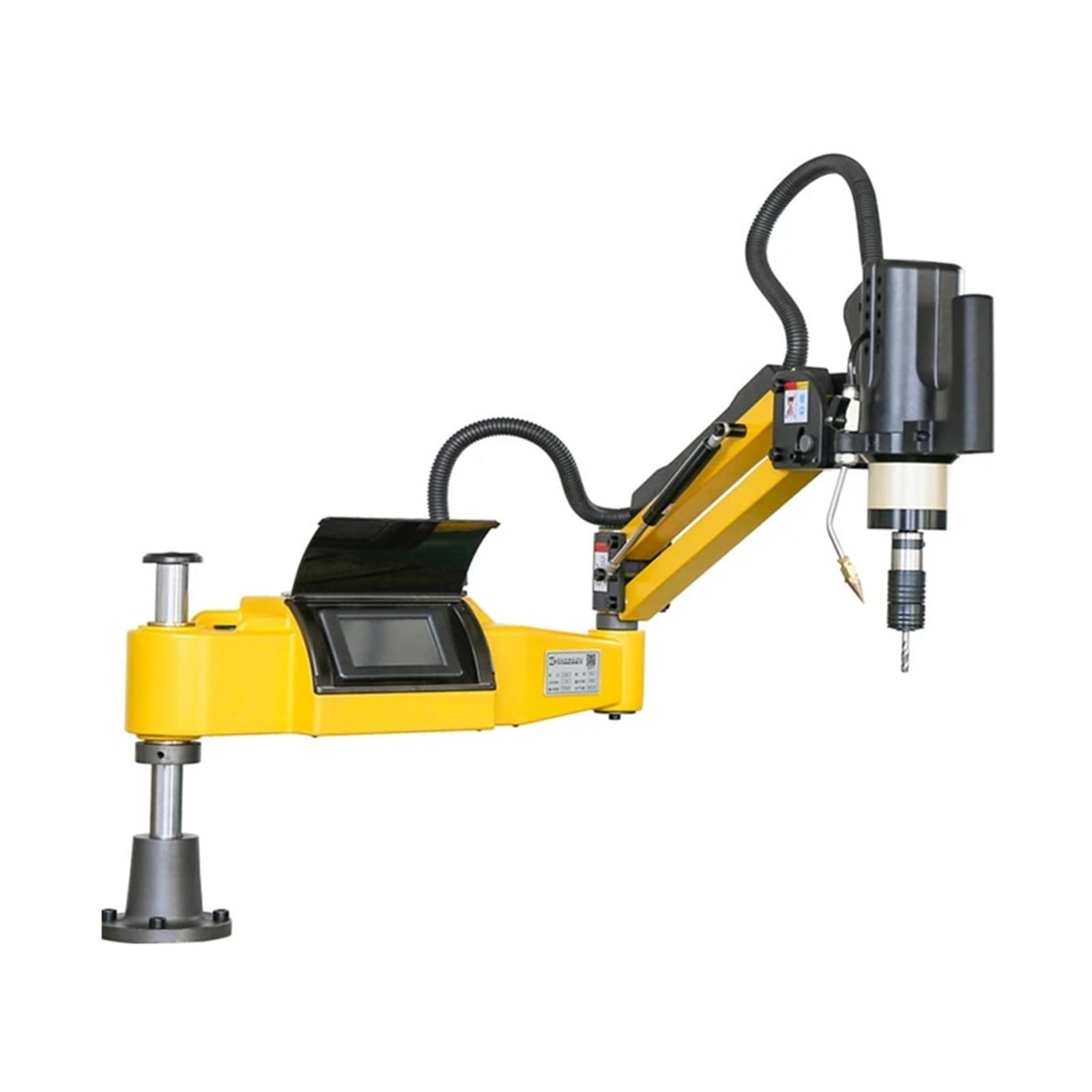 Máquina de taladrar eléctrica con inyección de aceite de 600W, mandril ISO JIS DIN, servomotor de M3-M20-M36, máquina de taladrar y taladrar con brazo fácil(M3-M12 universal,DIN chuck)