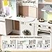BVIUNTWO Large Play Kitchen Toy Set,Corner Rotatable Kids Kitchen Playset with Real Lights & Sounds,Toy Sink with Running Water,Interactive Role-Play Toy for Multiple Children,Ages 3+,White and Gold