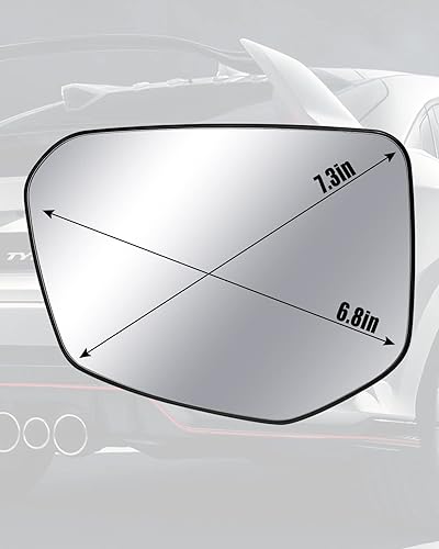 Miniatura 10 de Espejo de pasajero de repuesto lateral derecho con calefacción eléctrica para Honda Civic 2016-2021 Envix 2018-2022 Crider 2019-2022, espejo