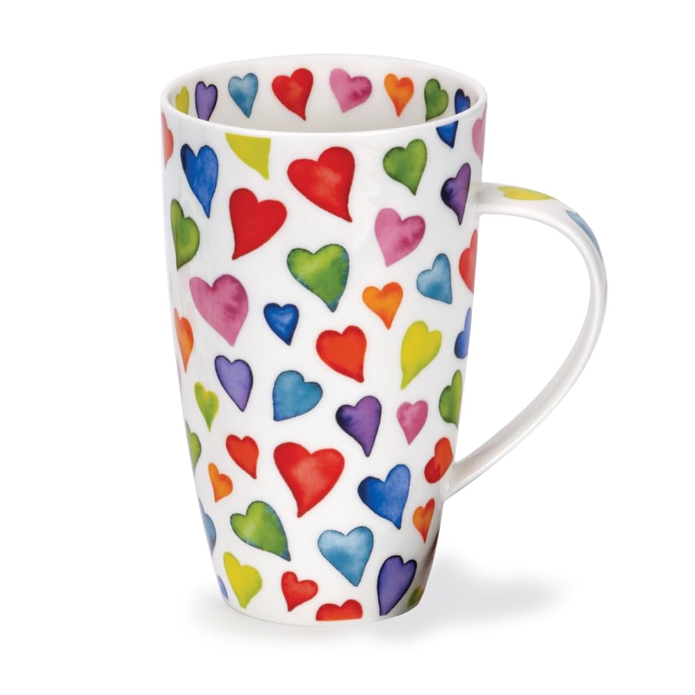 DUNOON Henley Mug with 'Warm Hearts' Design by Caroline Bessey