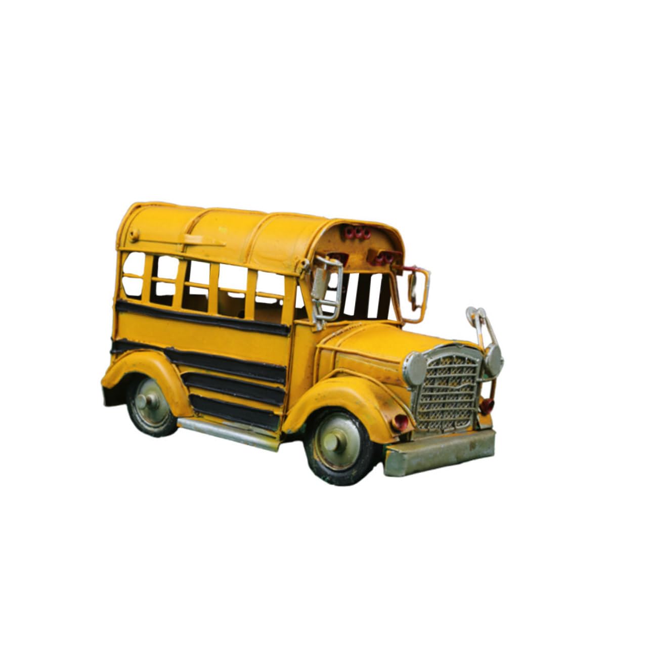 Cabilock Automodell mit Detaillierter Verarbeitung Vintage aus Eisen Retro Dekoratives Oldtimer Modell und Gelb Lackierung als Einzigartiges Sammlerstück für Büro und Zuhause
