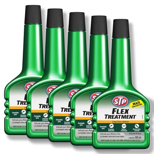 Aditivo Limpa Bico Injetor Motor FLEX TREATMENT 200ml STP 5 unidades