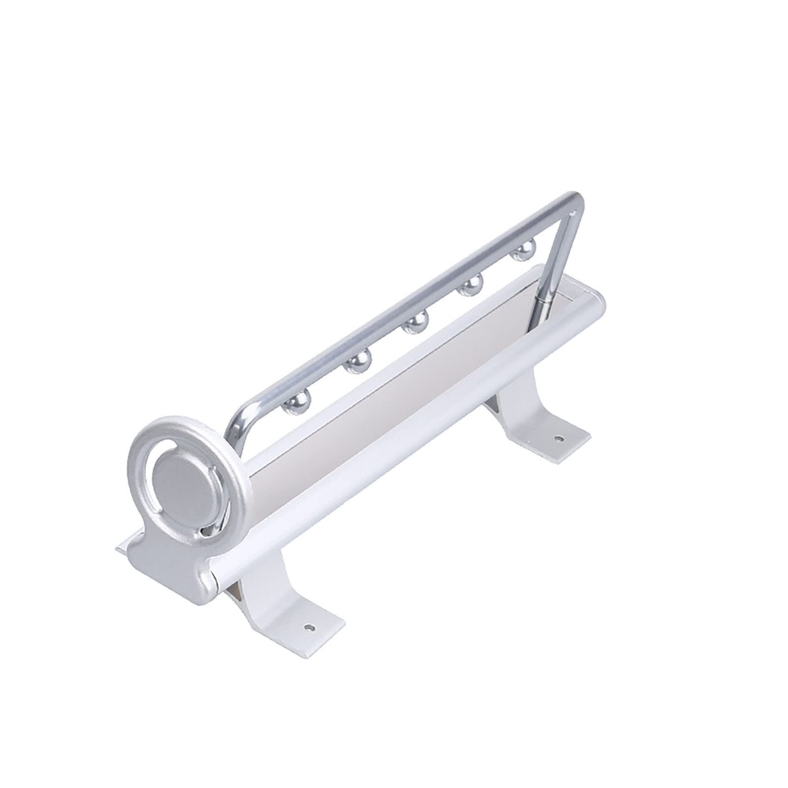 HONGKEFIT Heavy Duty Extendable Pull Out Closet Rod,Sliding Wardrobe Closet Valet Rod,Hanging Rod for Closet Storage,Adjustable Clothing Organizer Holder (Color : Silver, Size : 30cm)