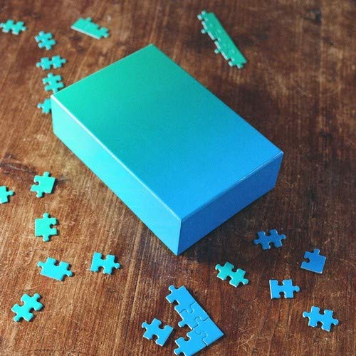 Areaware Puzzle dégradé (Bleu/Vert) 2PMS+ Vernis Brillant sur Panneau de Particules de 2 mm 18 x 0 x 24 cm