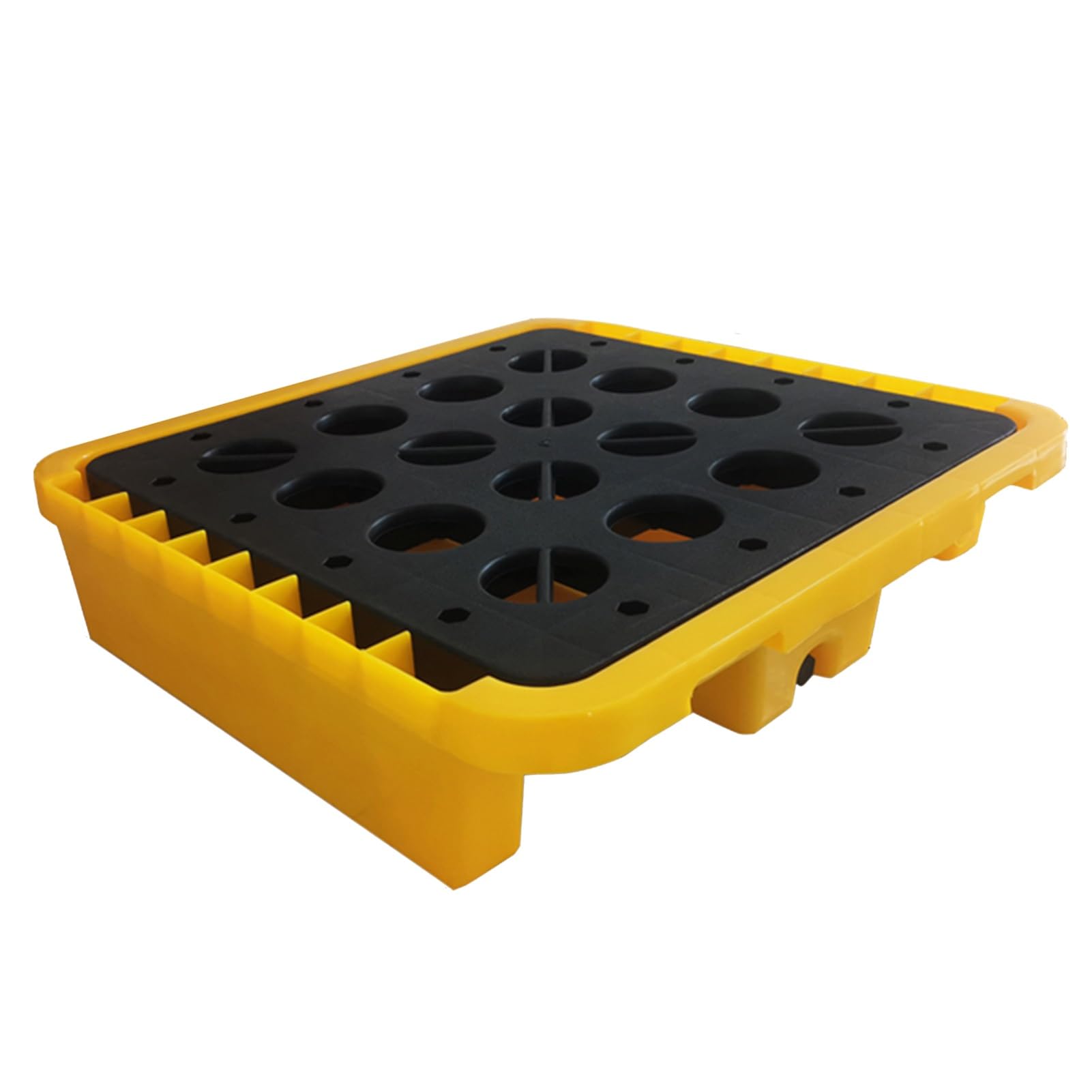 Plateforme de rétention empilable en polyéthylène 71x71x16 cm
