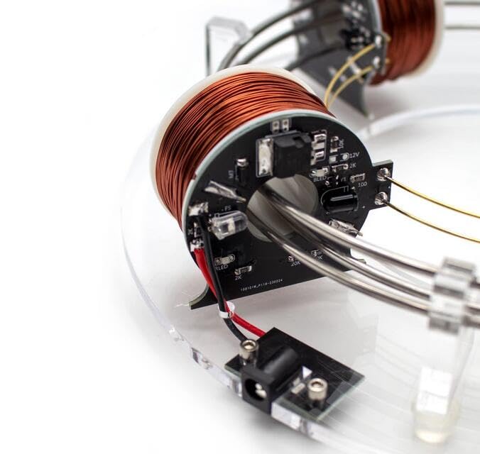 Image of DIY Coils Circular Accelerator Electromagnetic Cyclotron Scientific Experiment Equipment Physics Teaching Aids Model (Four Coils)