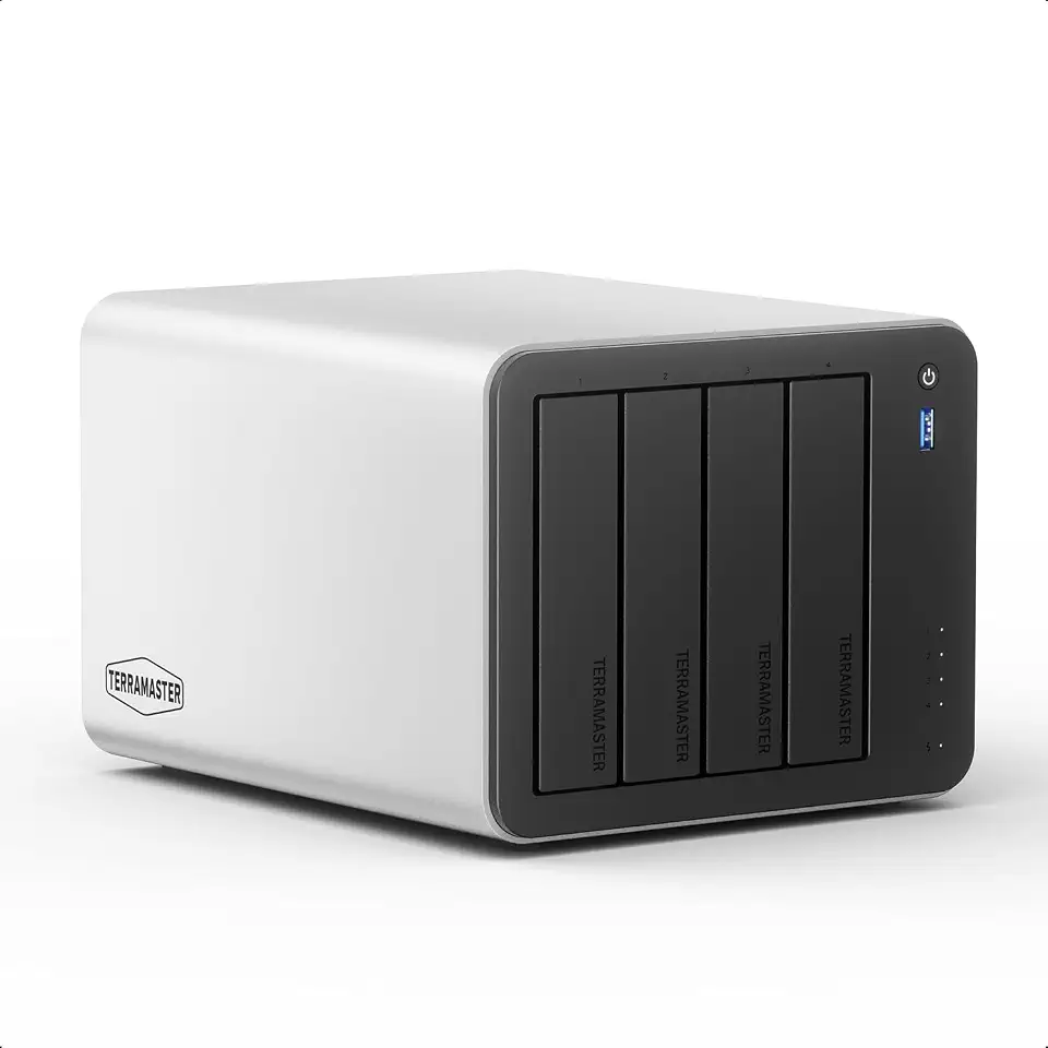 Terramaster F4-425 Pro NAS Storage - 4Bay, Intel N305 8-Core, 8GB RAM, 5GbE LAN x 2, M.2 Slot x 3, AI-Native OS TOS 7, OpenClaw Supported, Network Attached Storage Media Server (Diskless)