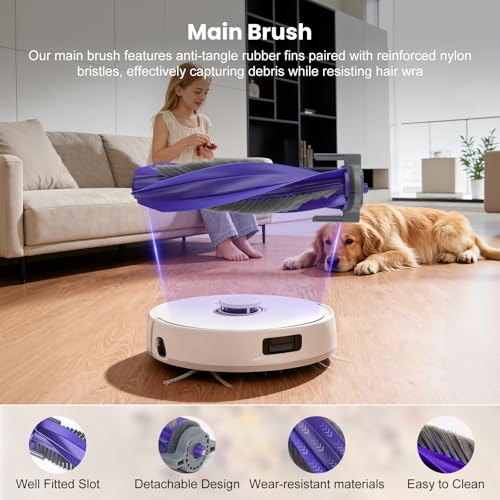 Image of 20 Pcs Accessories kit for NARWAL Freo X10 Pro Robot Vacuum, 1 Main Brush, 6 Dust Bags, 4 Hepa Filters, 4 Mop Pads, 4 Side Brushes, 1 Clean Tool, Replacement Parts with Narwal Freo X10 Pro
