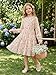 GRACE KARIN Girls Fall Dress Size 8 Kids Christmas Party Apricot Floral Long Sleeve Holiday Hawaiian Flower Dress