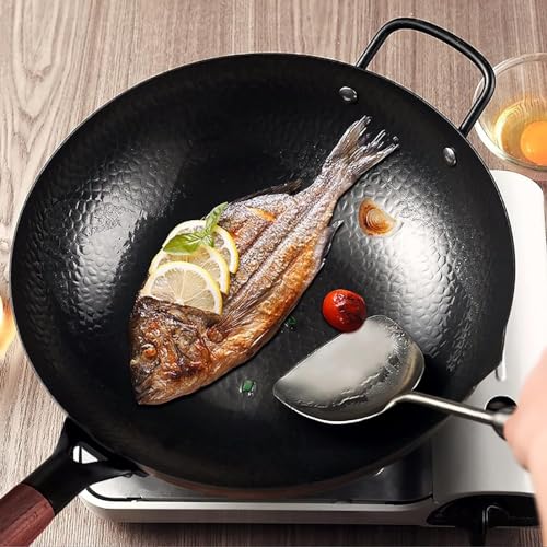 Wok de Hierro Fundido con Tapa de Vidrio 34cm miniatura 5
