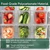 Bofolai 6 Pack food Pans with Lids 1/6 Size, Commercial Food-grade material, Impact-resistant and shockproof, For Salad Bars, Hot Deli Items & Dessert Toppings, Prep Table & Refrigerator Friendly #1