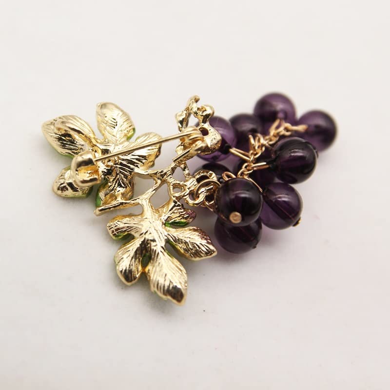 Broche en cristal violet boucle écharpe en soie bijoux dames - 4