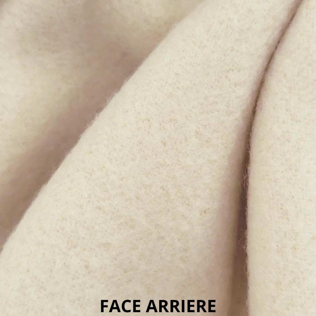 Atout Ciel Rideau Thermique doublé Polaire Ton sur Ton à œillets 140x240cm prêt a Poser, Beige (Lot de 2)