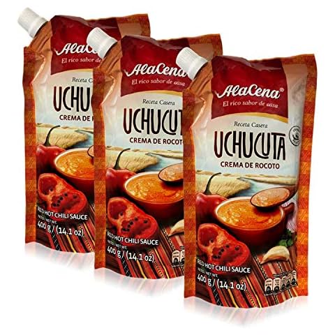 AlaCena Crema de Rocoto Uchucuta 400 gr. - Red Hot Chili Sauce - Peruvian Hot Sauce - 14 oz 3 Pack Cover