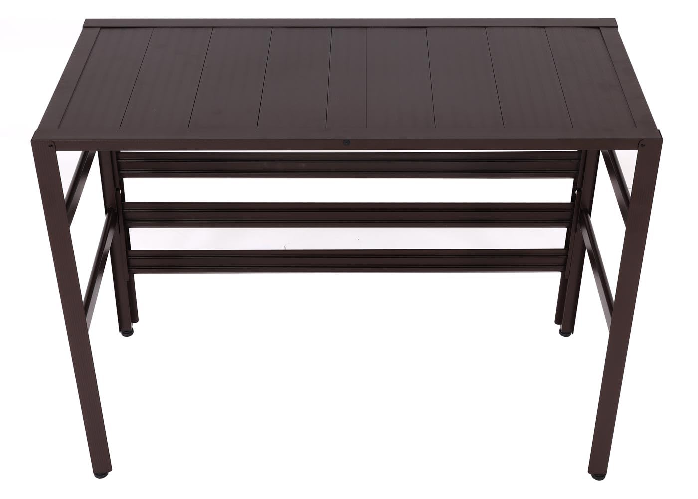 Mendler Habillage en Aluminium pour climatiseur/Pompe à Chaleur HWC-K59, Couverture Grille de Protection étagère pour Plantes, métal 73x90x38cm - Brun