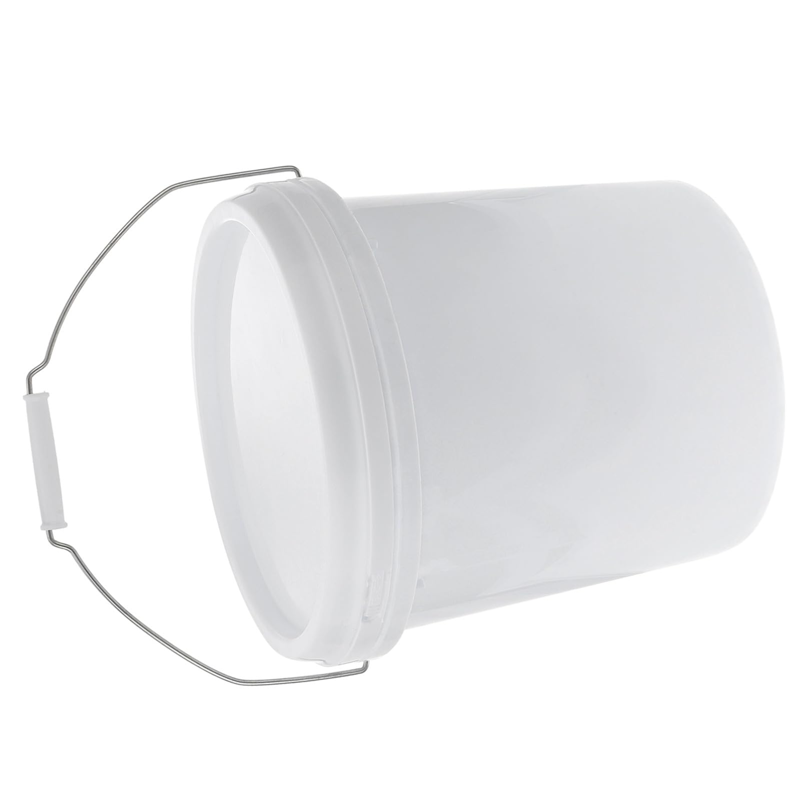 Mikinona Seau Hermétique en Plastique Blanc 10L, Seau Portatif Robuste pour Eau et Produits de Nettoyage, Usage Maison, 3 Gallons