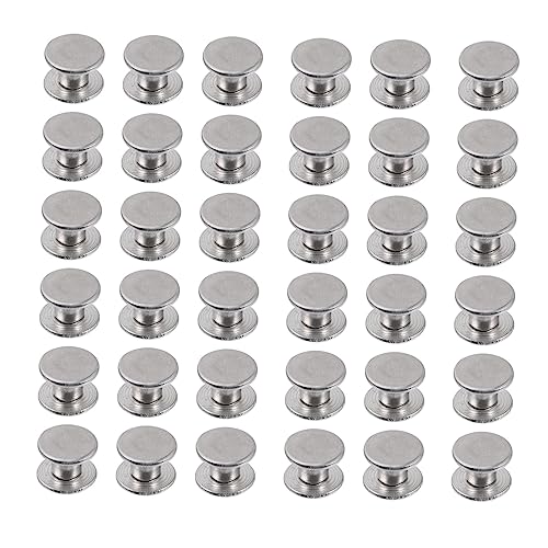 CATIEBYE 50-Piece Stainless Steel Butt Screw Nut Set for Photo Albums Sturdy Binding Screws and Rivets for DIY Craft Projects for Bookbinding and Belt Repair