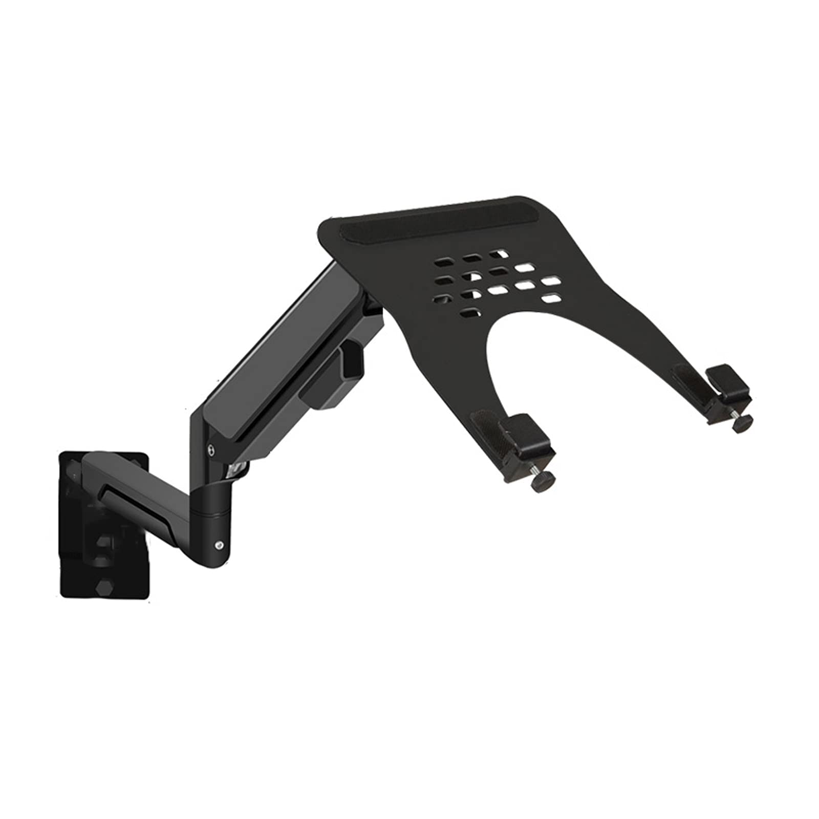 asdchZen Monitor Stand 10"-32" Monitor Wall Bracket Adjustable Gas Spring Monitor Mount Stand 10"-16" Wall-Mounted Laptop Stand,Hold Up To 19.8Lbs,Black Tv Stands