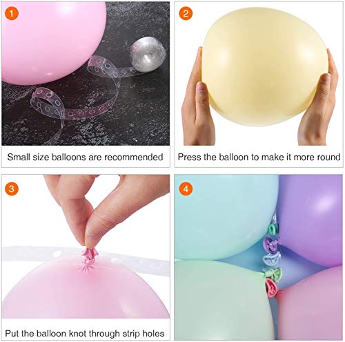Image of Pastel Mix Rubber Balloon Arch Decoration Kit (Multicolor) -102 Pieces