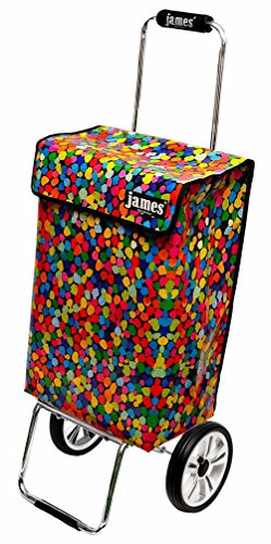 james® Einkaufstwagen Design Confetti Deluxe, moderner Einkaufstrolley, bunter Lifestyle Trolly, Rollkoffer, 40kg… – Bild 3