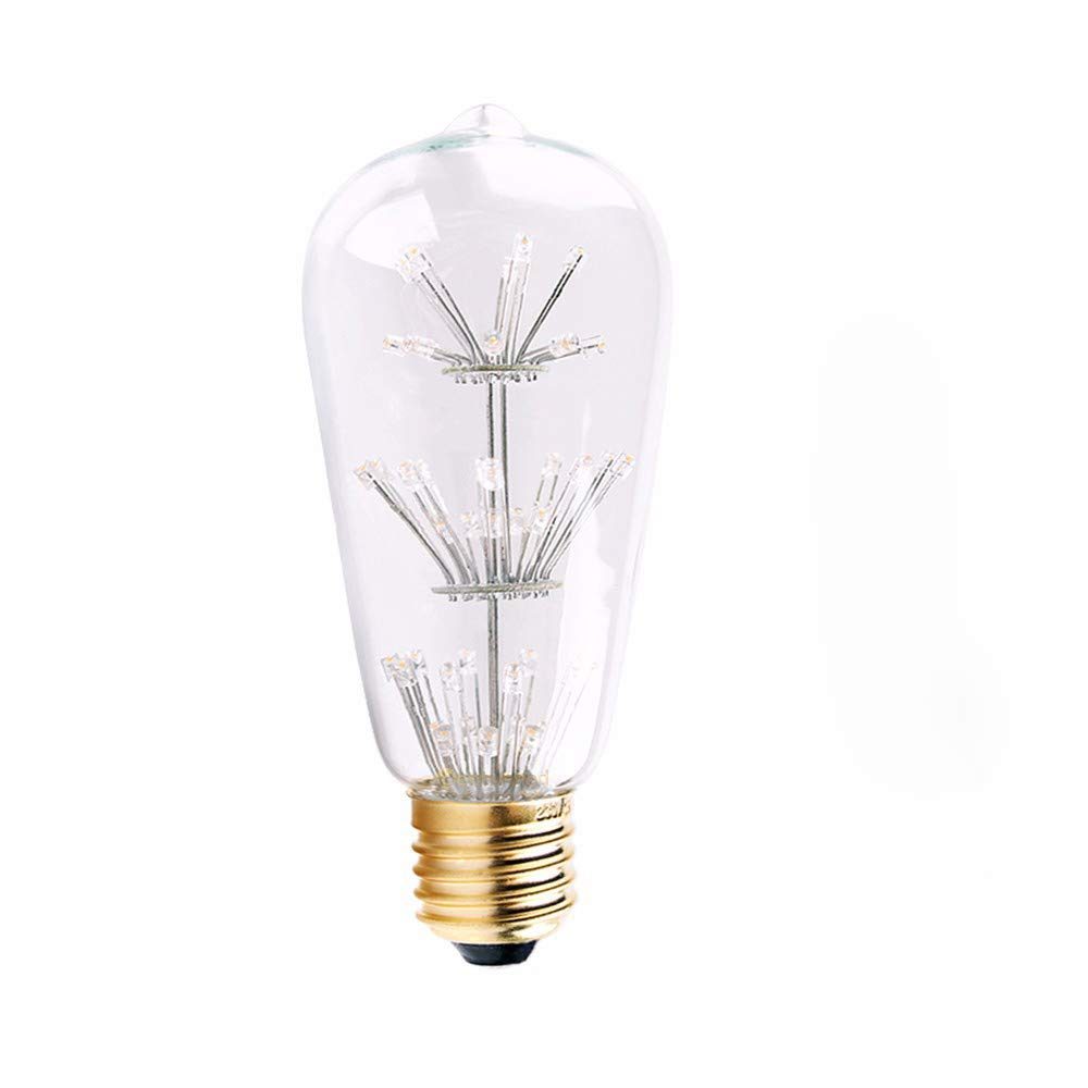 LED Edison Ampoule 3W ST64 Retro Edison Gypsophile Ampoule E27 LED Rétro Feu d'artifice Décorative ampoule 2200K 220V,5pcs