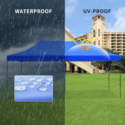 Image of 10x20ft / 3x6m Pop up Outdoor Canopy Tent | Portable Shade Instant Folding Gazebo Tent | Heavy Duty Gazebo Canopy Shelter 2 Mins Installation | White, 40Kgs (Black)