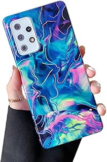 ZTOFERA Marble Case for Samsung A52 & A52s, Glitter Soft TPU Case with Marble Pattern, Slim Silicone Gel Anti-scratch Protective Bumper Cover for Samsung Galaxy A52 5G/4G - Dark Blue